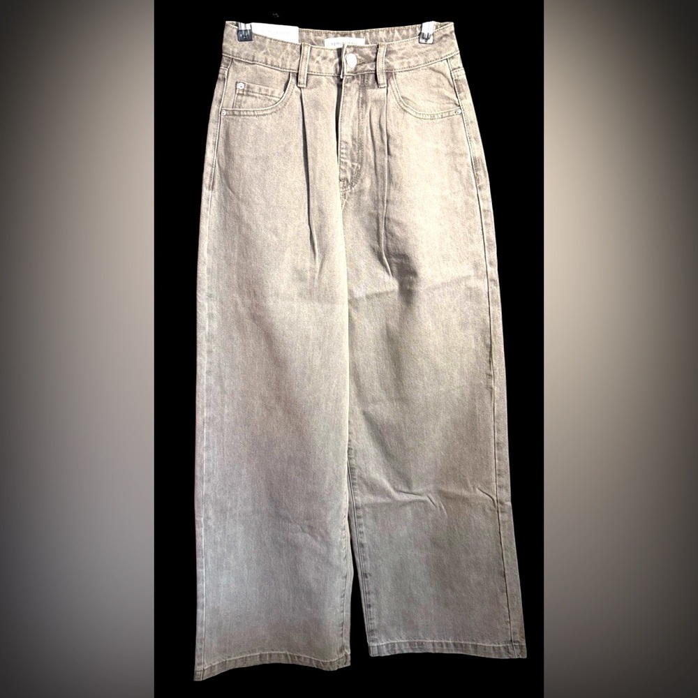 We Wore What Wide-Leg Pleated Jeans Size 24